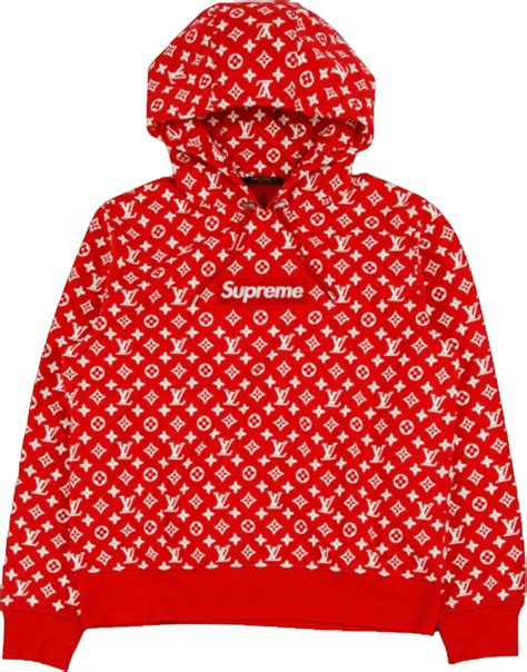 supreme x louis vuitton box logo hooded sweatshirt red fake|louis vuitton supreme hoodie price.